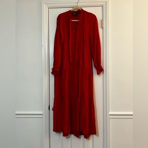 Red maxi dress
